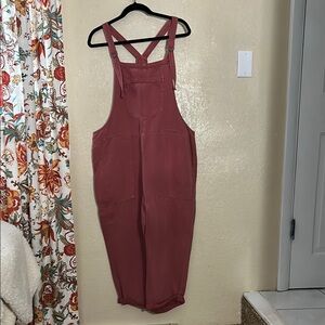 Arie Pink Denim Overalls